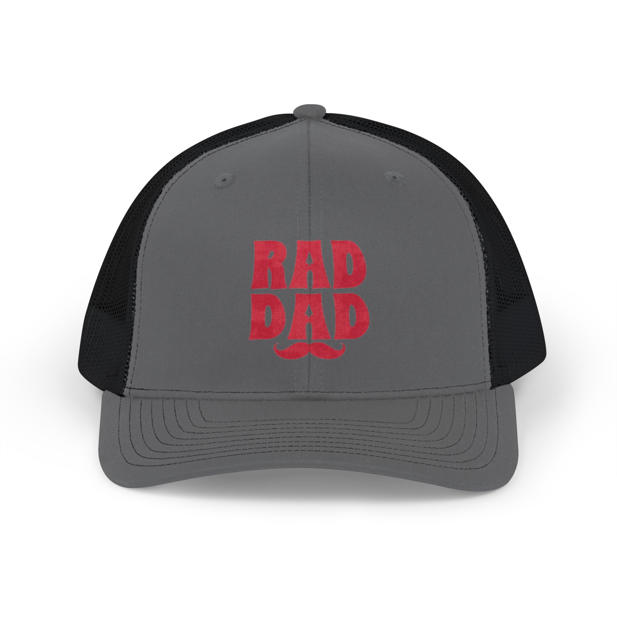Rad Dad Trucker Cap — Retro Mustache Snapback Hat (Father's Day Gift)