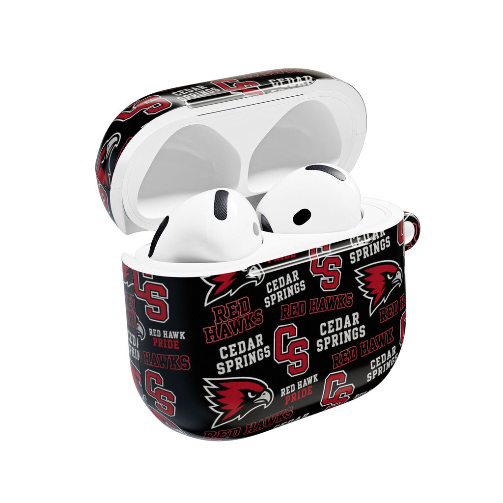 Cedar Springs Red Hawks AirPods Case — Team Logo Protective Cover