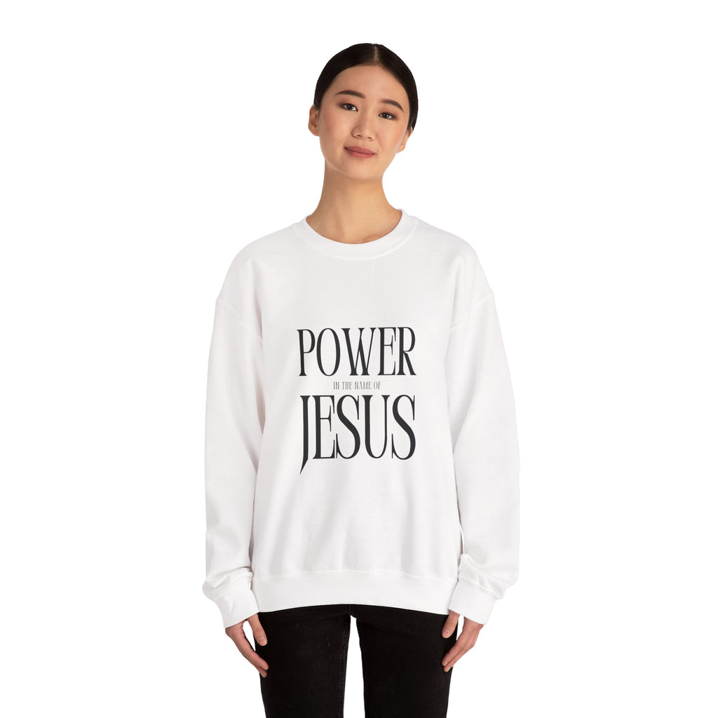 Power Jesus typography sweatshirt | Faith Christian crewneck