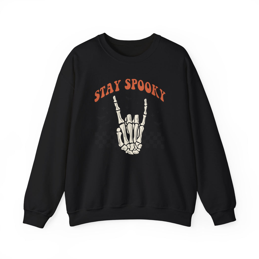 Stay Spooky Sweatshirt — Skeleton Hand Graphic Crewneck