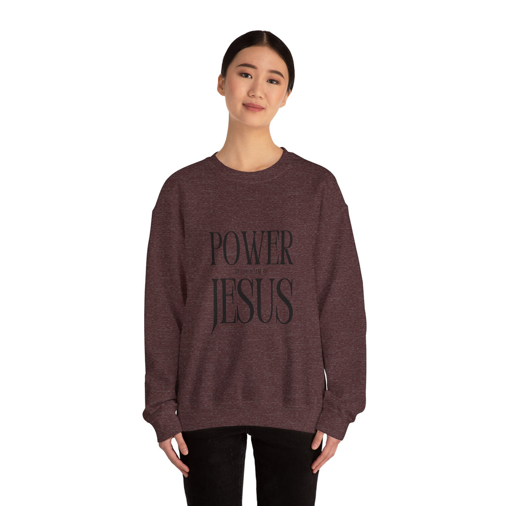 Power Jesus typography sweatshirt | Faith Christian crewneck