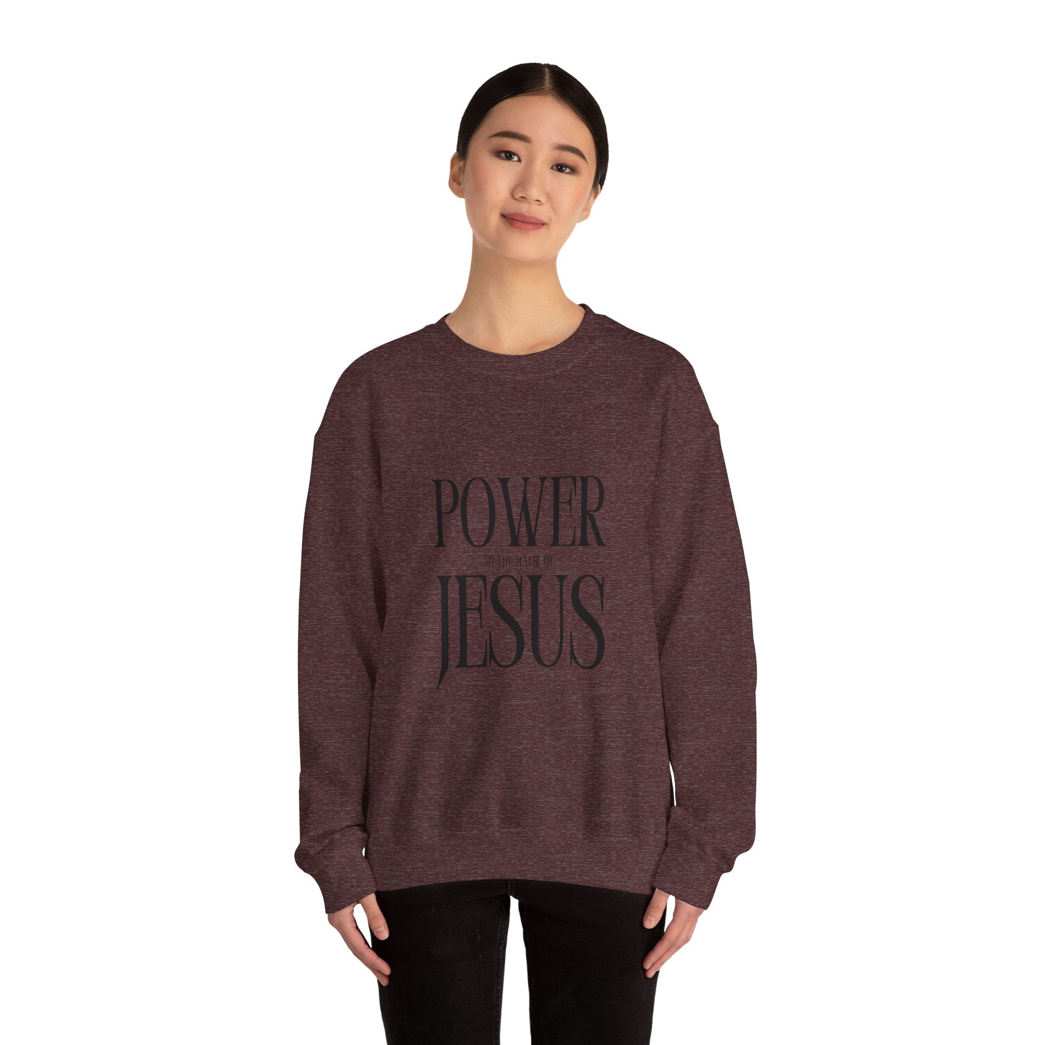 Power Jesus typography sweatshirt | Faith Christian crewneck