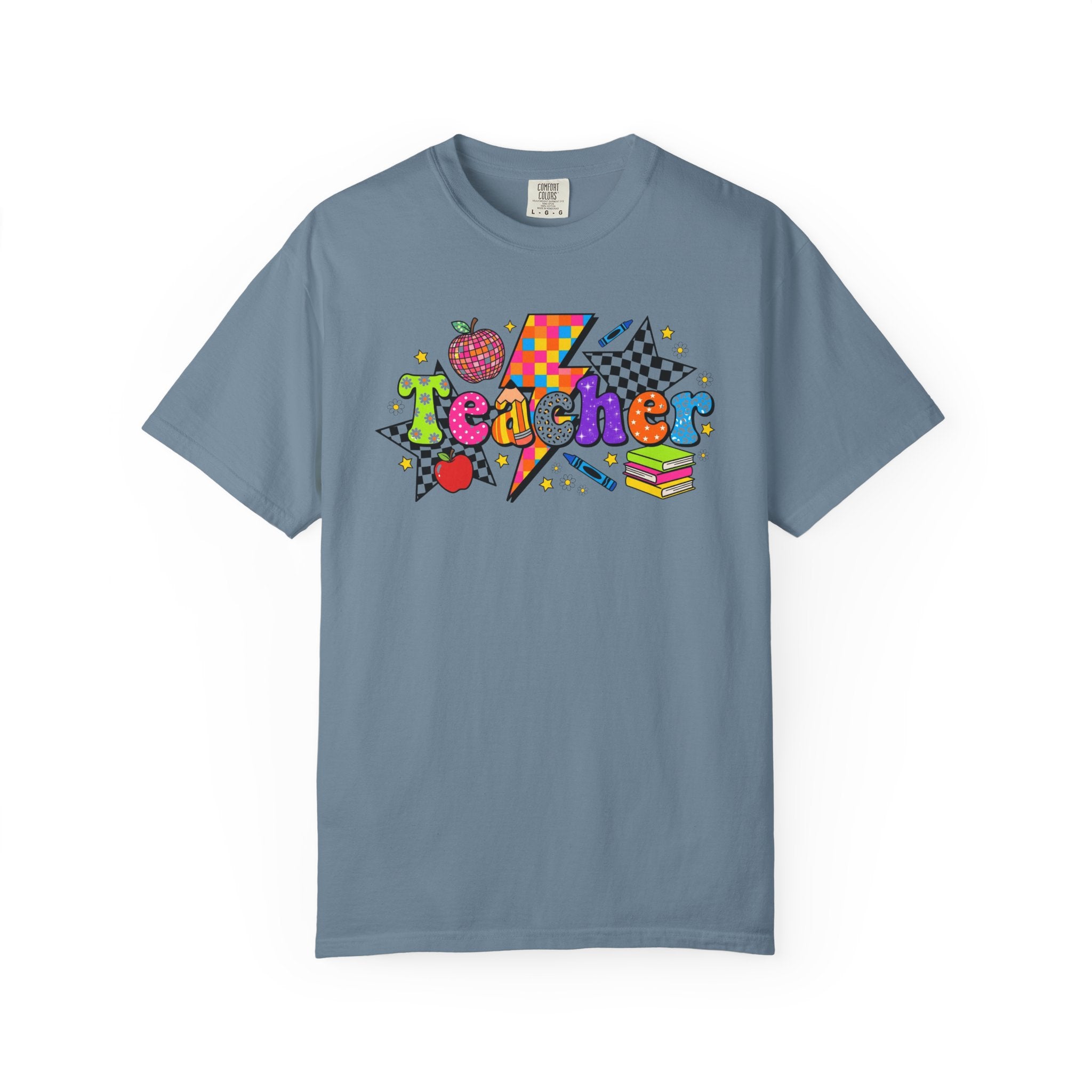 Teacher Pop Art T‑Shirt — Colorful Back-to-School Teacher Gift