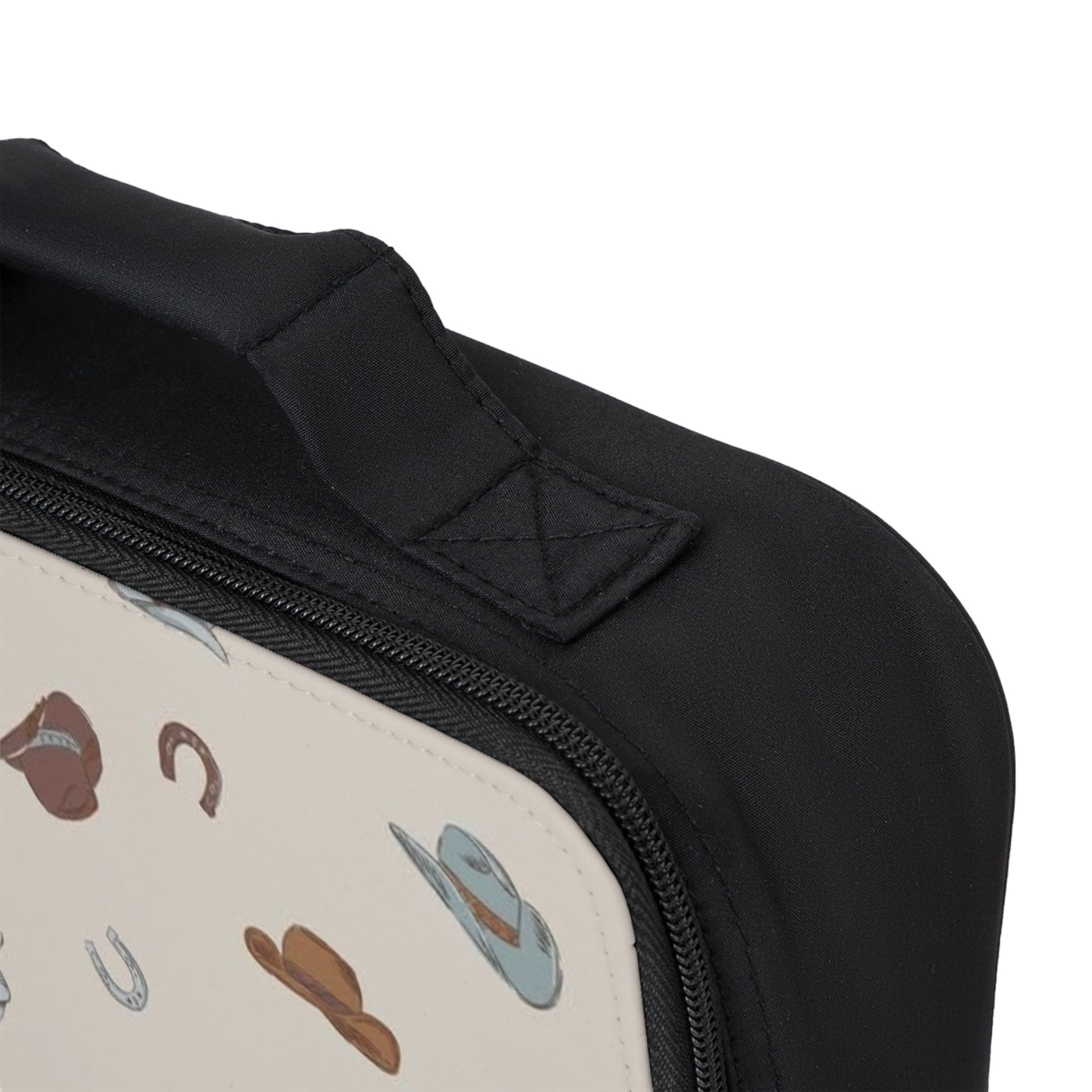 Cowboy Hat Pattern Lunch Bag — Western Hat & Horseshoe Insulated Lunchbox