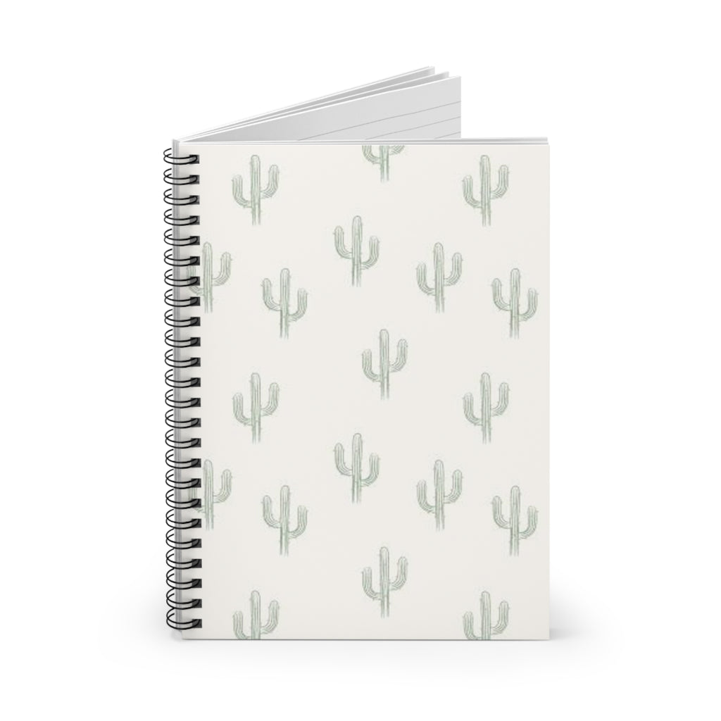 Cactus Pattern Spiral Notebook – Ruled Journal for Notes & Planning
