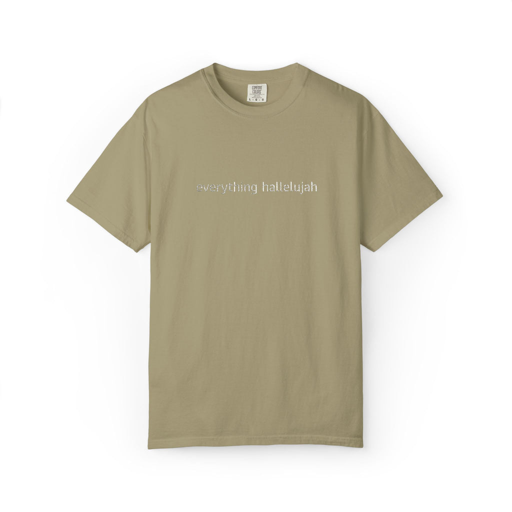 Everything Hallelujah embroidered T-shirt | religious typography, gospel