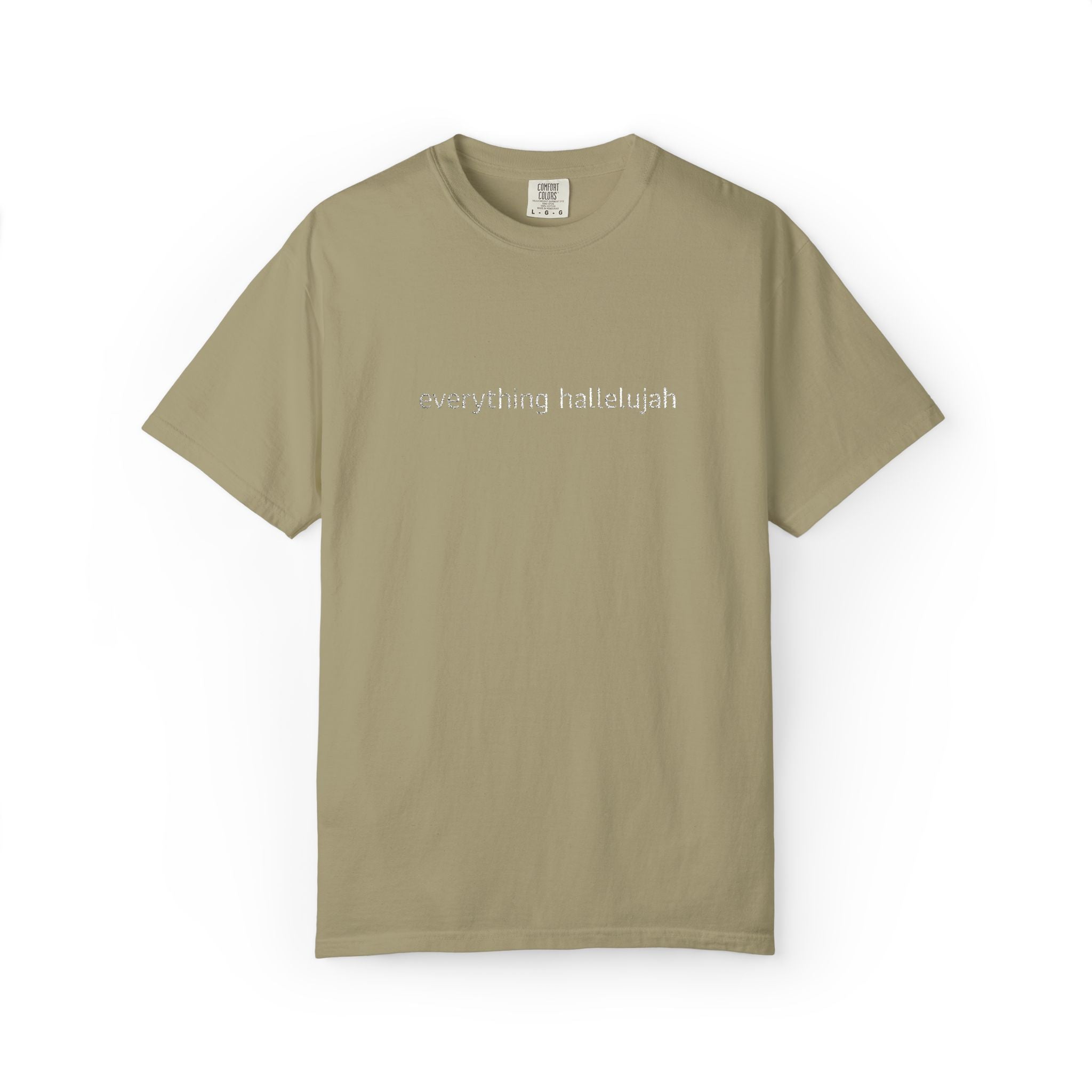 Everything Hallelujah embroidered T-shirt | religious typography, gospel