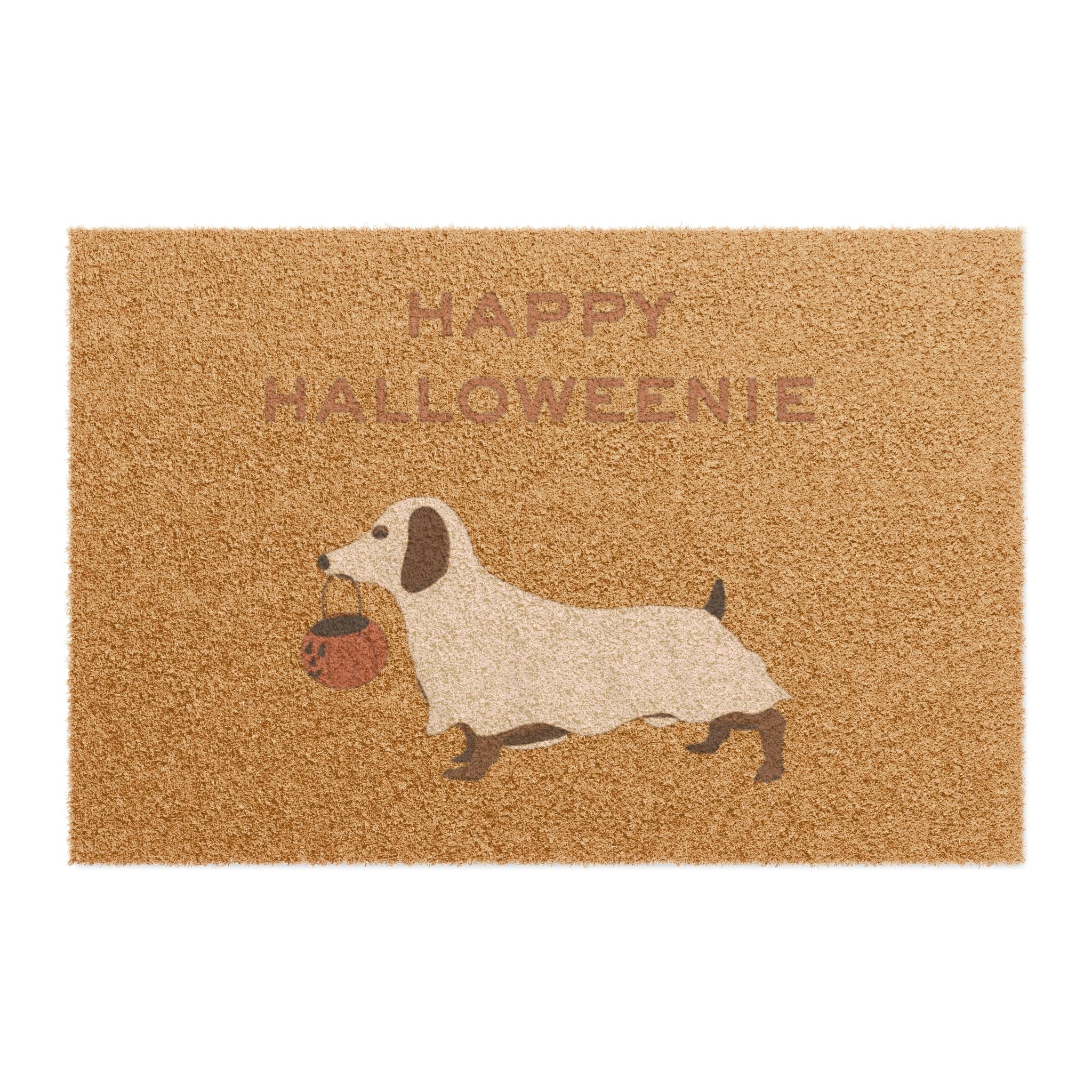 Happy Halloweenie Welcome Mat
