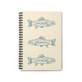 Trout Sketch Spiral Notebook — Ruled Fishing Journal