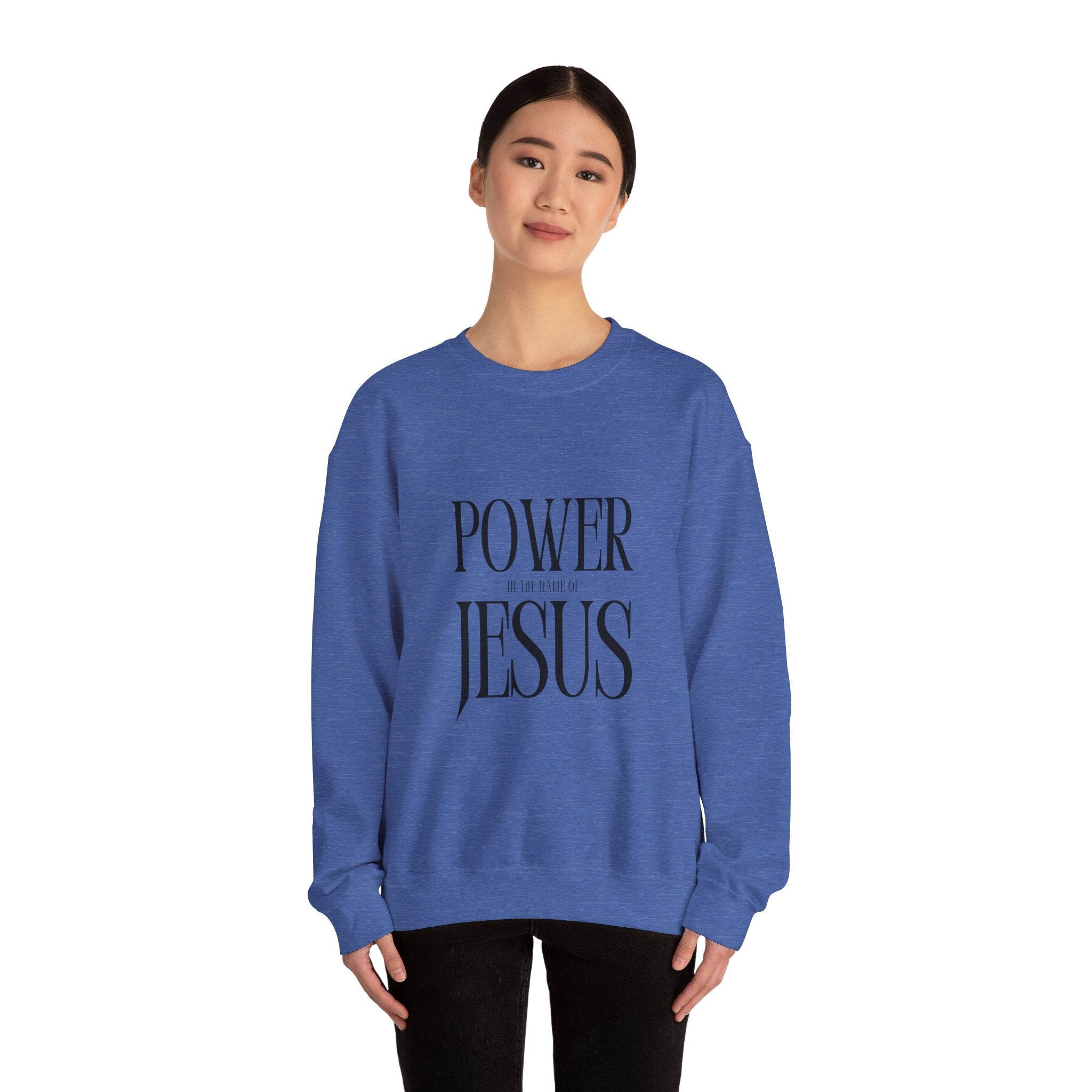 Power Jesus typography sweatshirt | Faith Christian crewneck