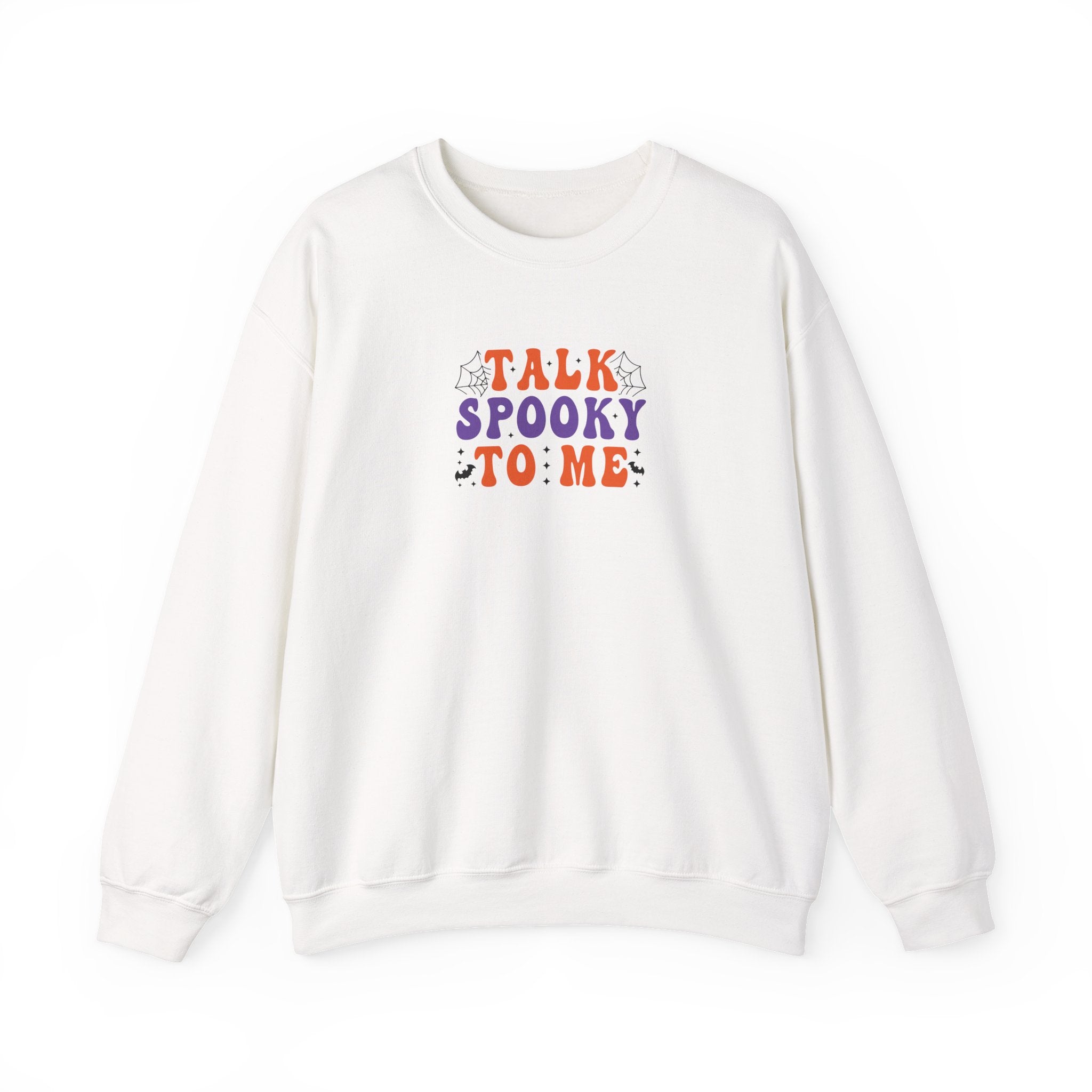 Talk Spooky To Me Crewneck Sweatshirt — Halloween Graphic Pullover