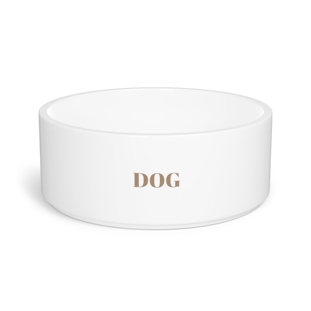 Dog Ceramic Pet Bowl — Minimalist White Feeding Dish