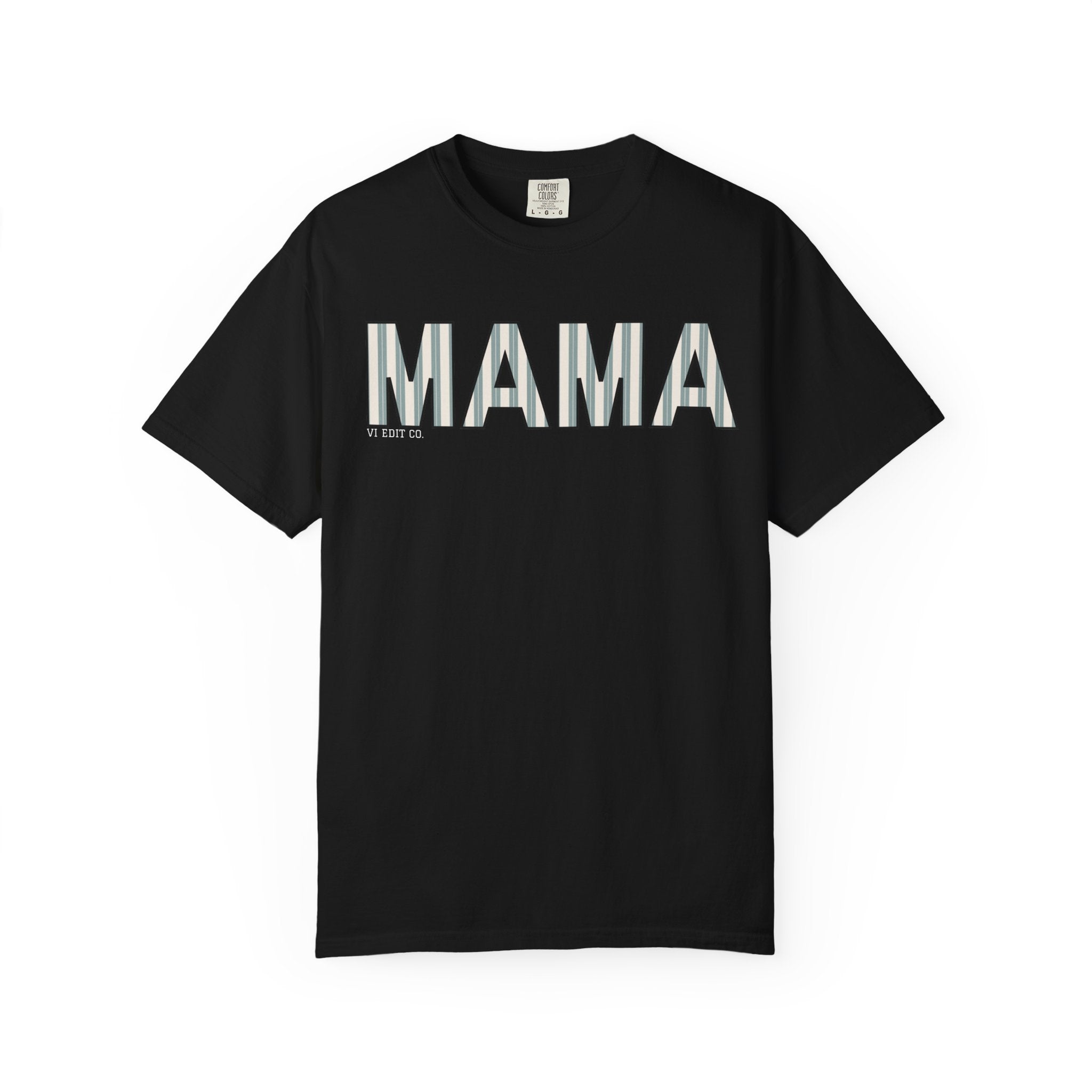 MAMA block letters T-Shirt | Retro Outline Typography, Mother's Day