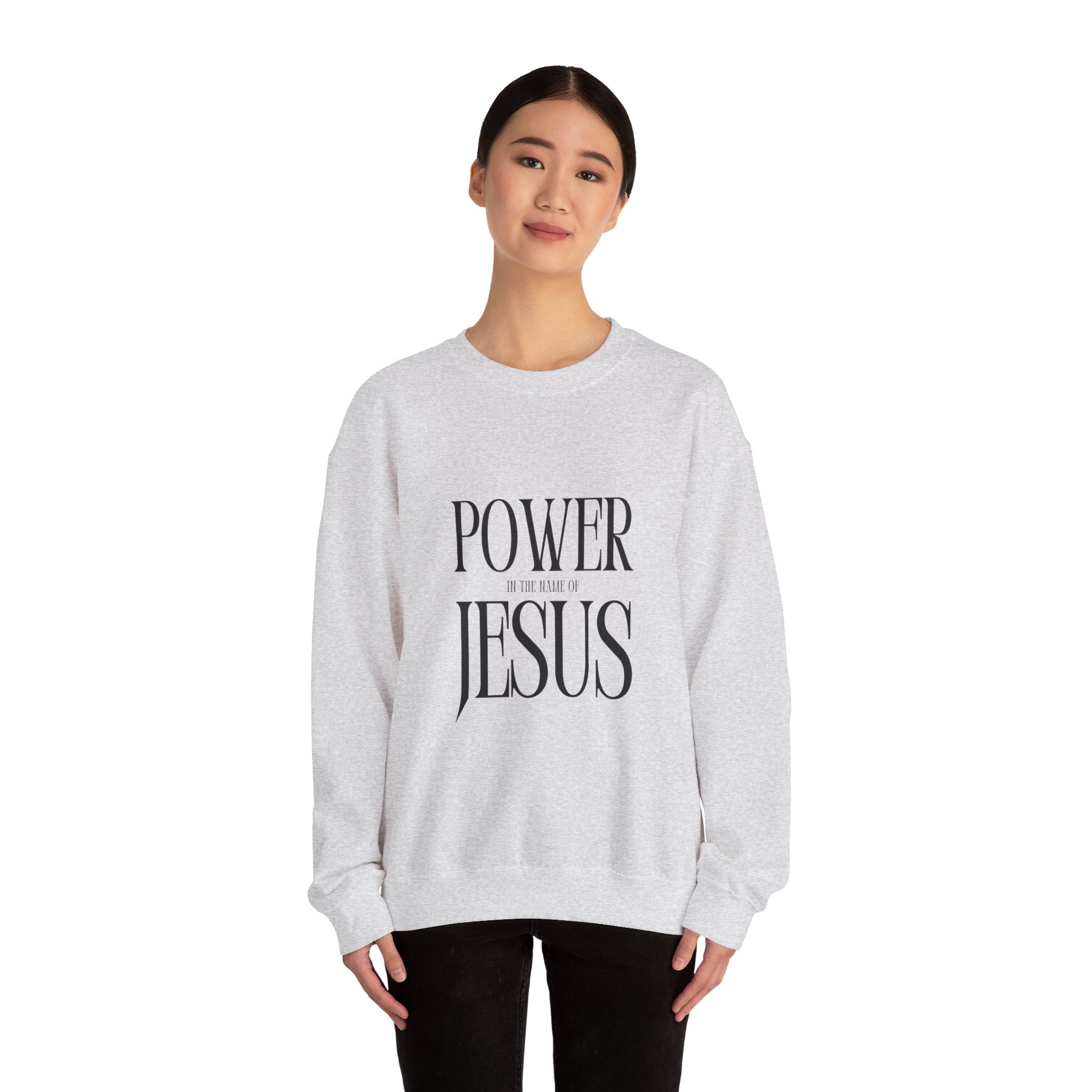 Power Jesus typography sweatshirt | Faith Christian crewneck