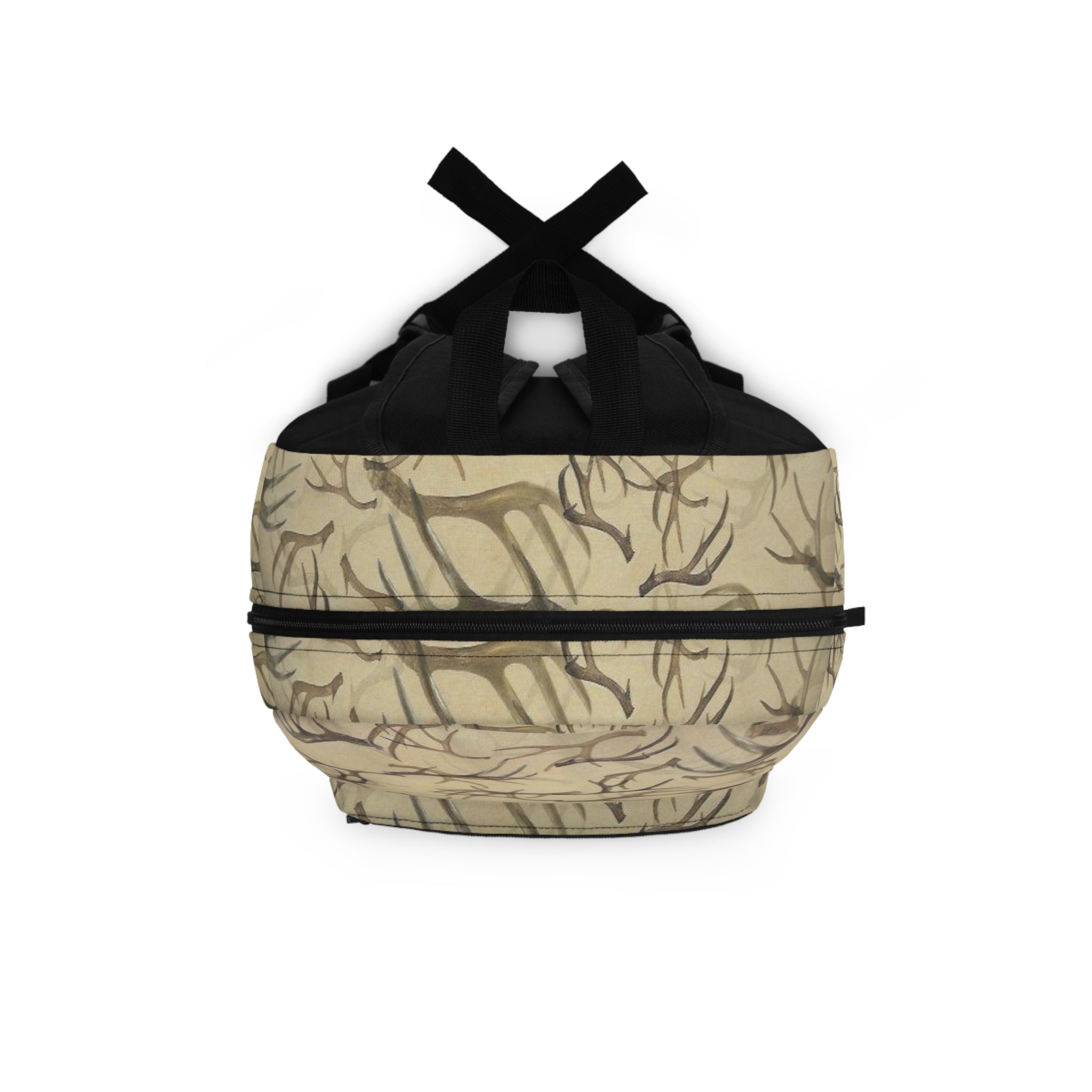 Abstract Antler Pattern Backpack — Neutral Rustic Wildlife Print