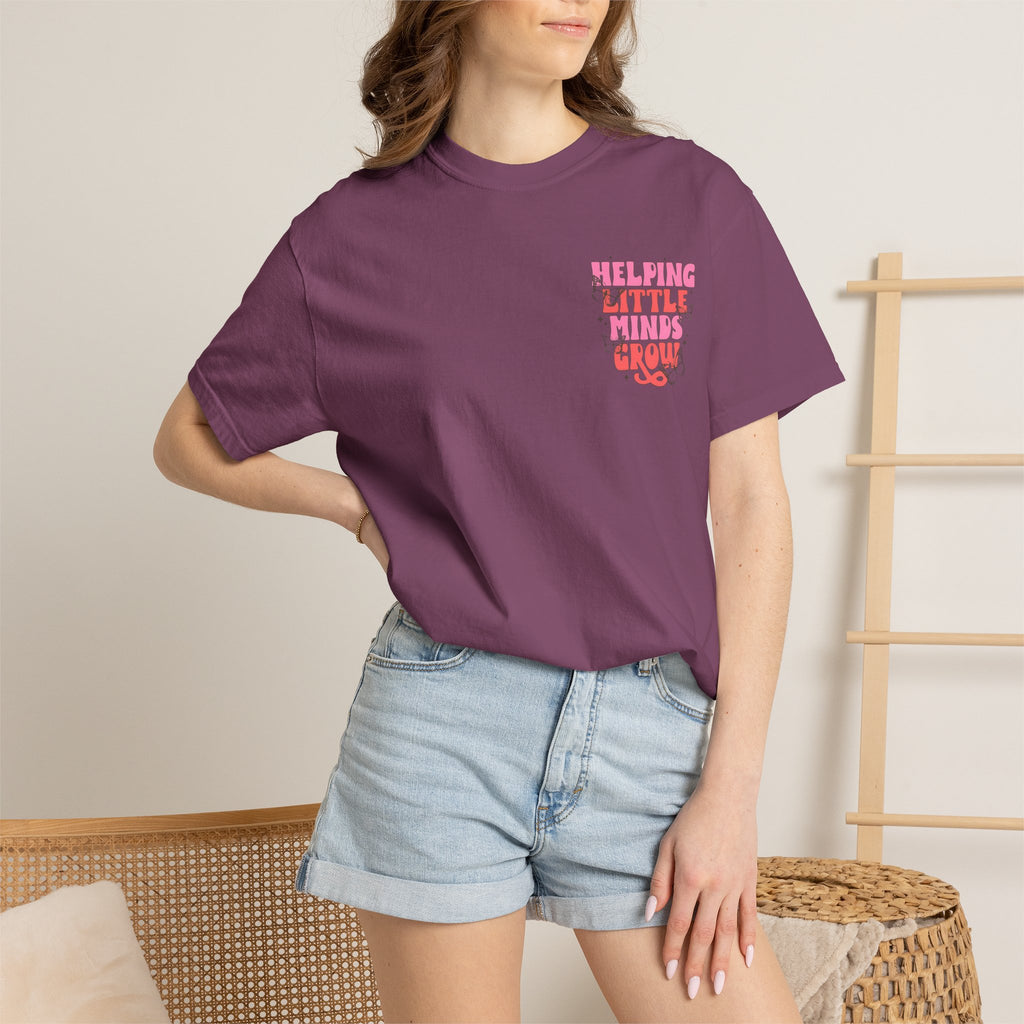 Helping Little Minds Grow T-Shirt | Kids Education Plant Graphic
