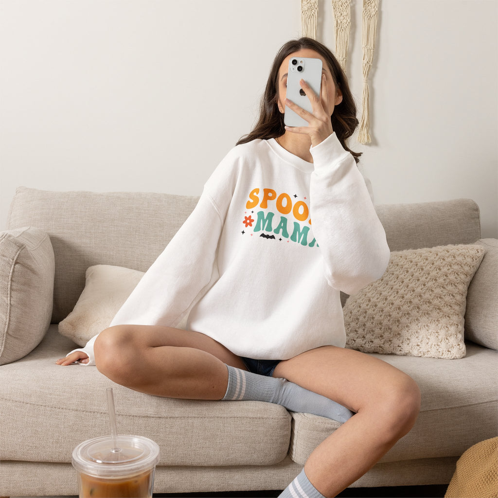 Spooky Mama Sweatshirt — Halloween Mom Crewneck