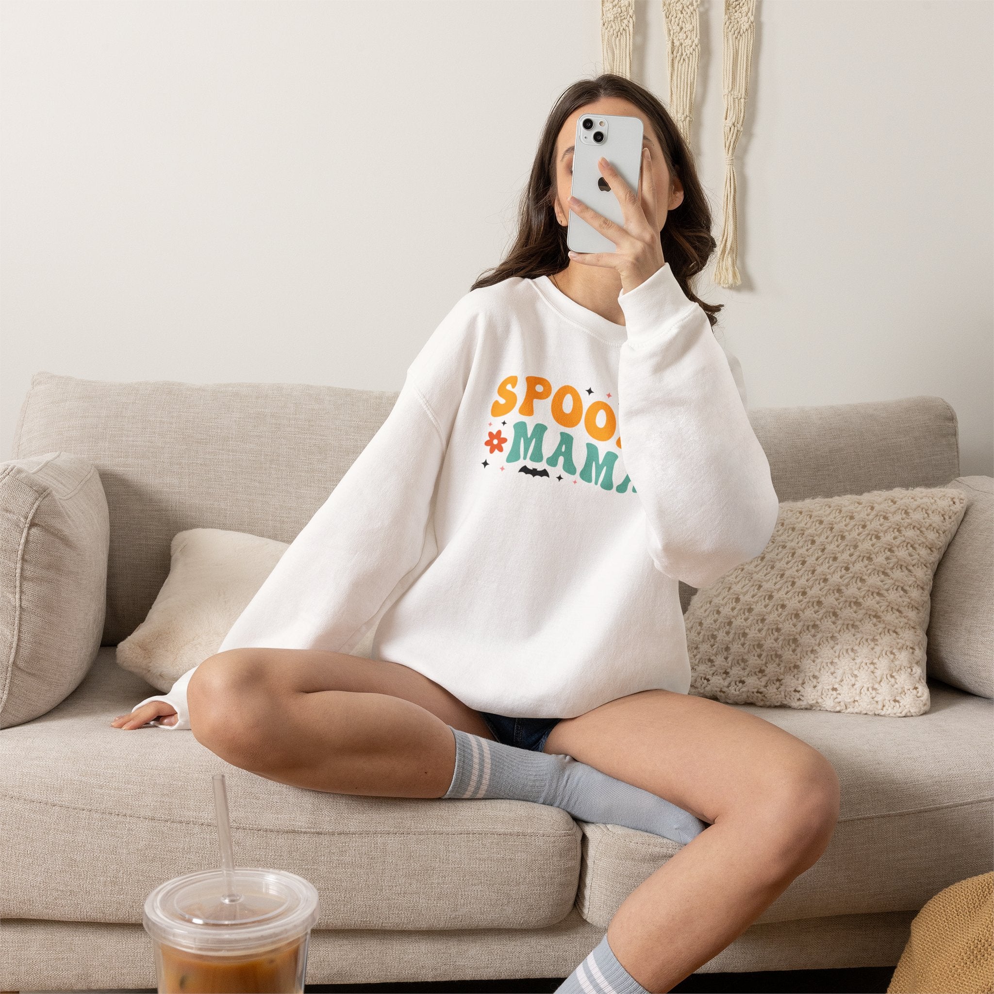 Spooky Mama Sweatshirt — Halloween Mom Crewneck