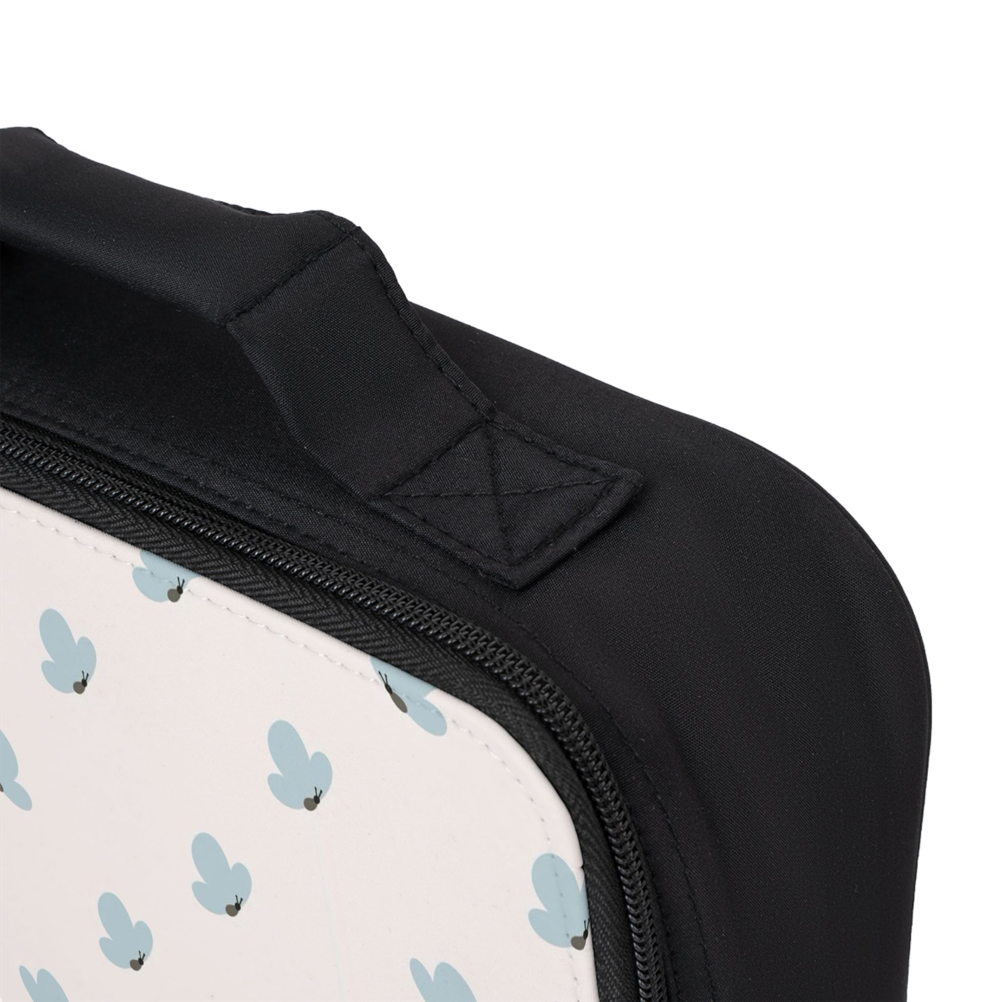Butterfly Pattern Lunch Bag — Cute Pastel Blue Floral Insulated Kids & Adult Bento Tote