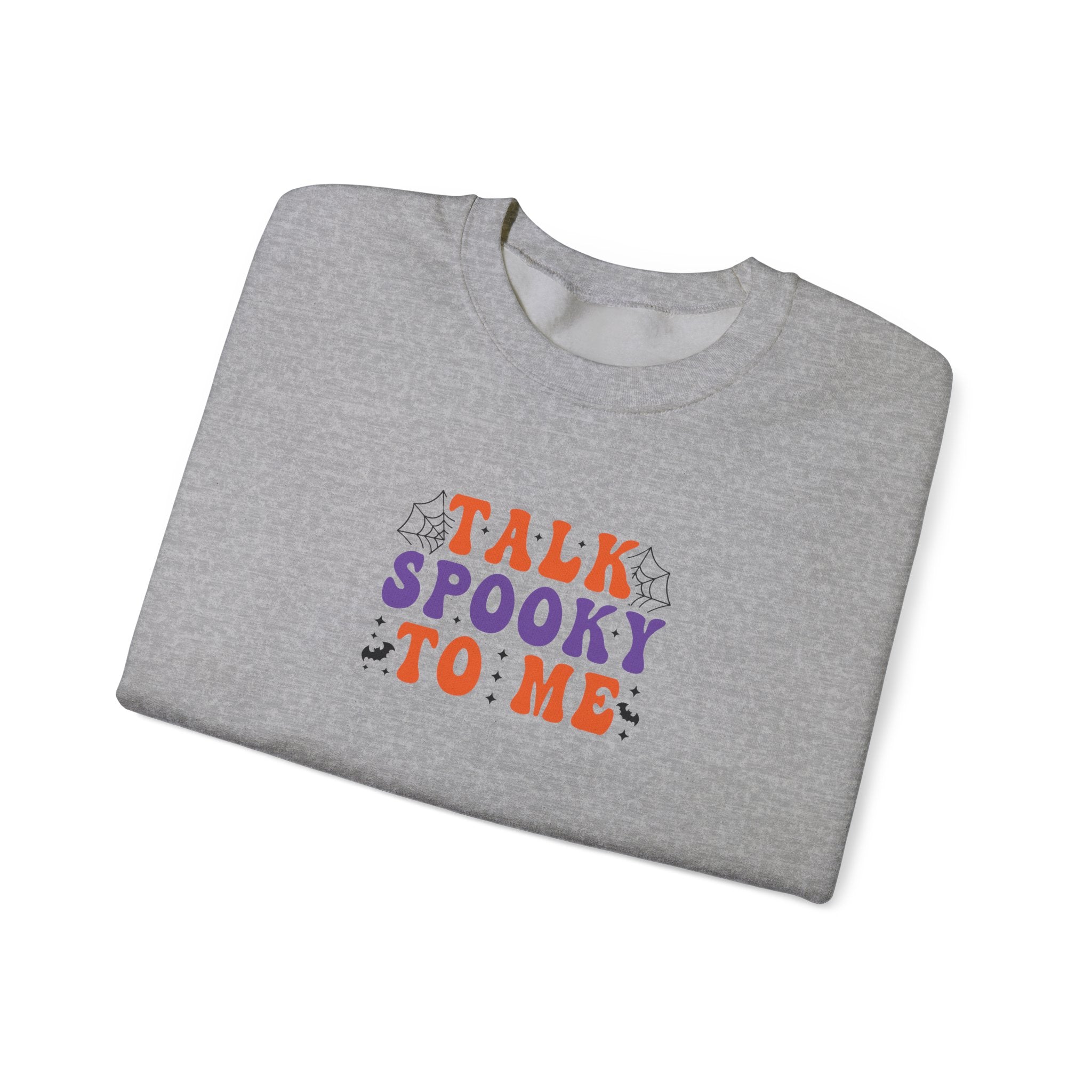 Talk Spooky To Me Crewneck Sweatshirt — Halloween Graphic Pullover