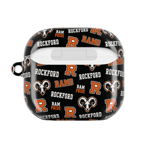 AirPod Case — Rockford Rams Black & Orange Team Logo Protective Case