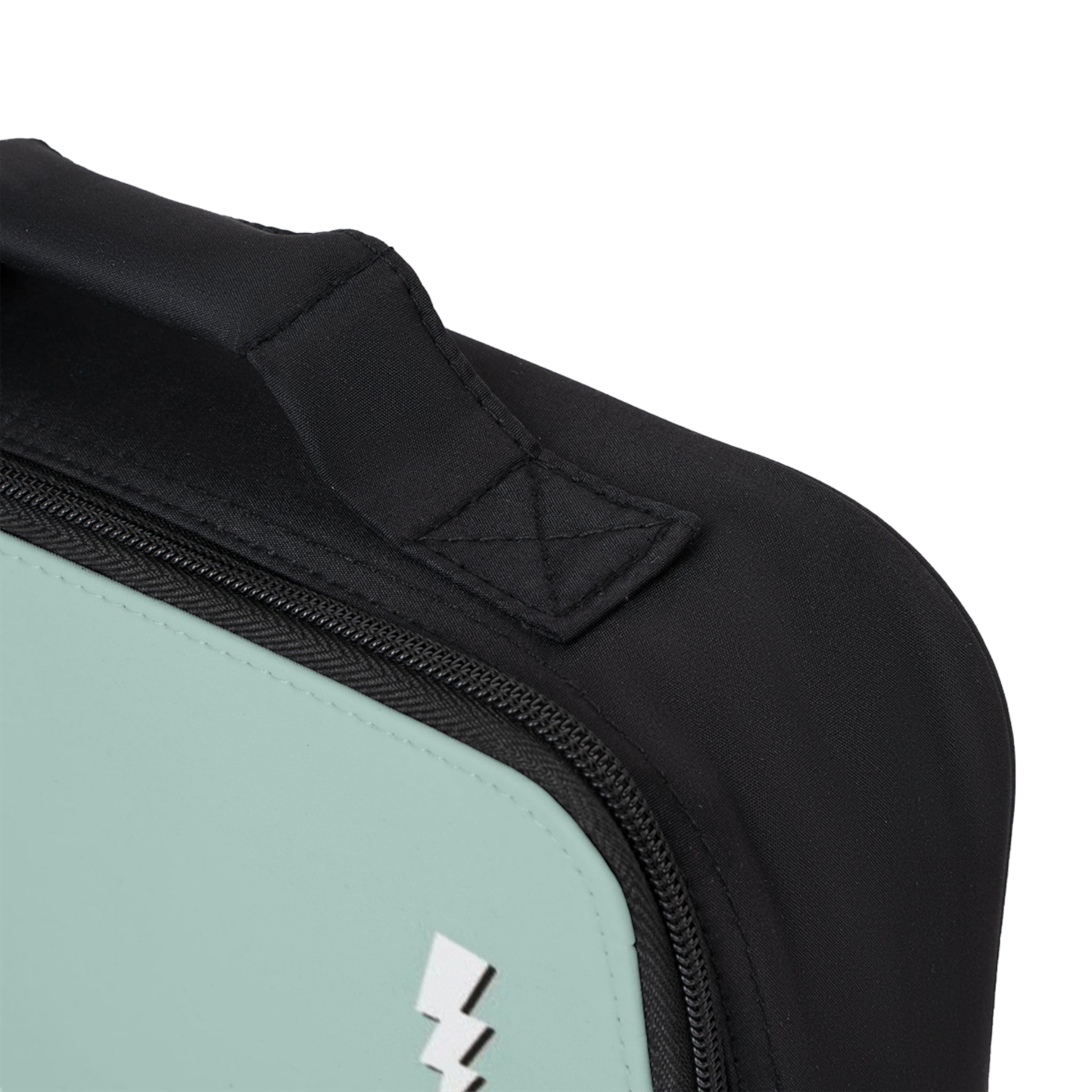 Mint Lightning Bolt Lunch Bag — Retro Electric Kids & Teen Insulated Lunchbox