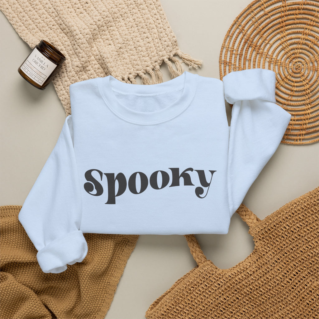 Spooky Crewneck Sweatshirt — Minimal Halloween Pullover