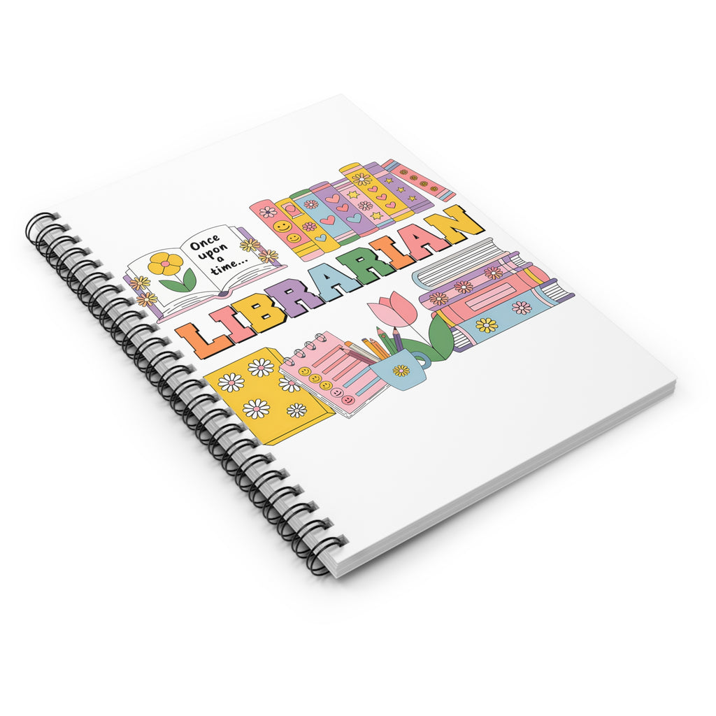 Librarian Spiral Notebook — 'Once Upon a Time' Cute Bookish Journal