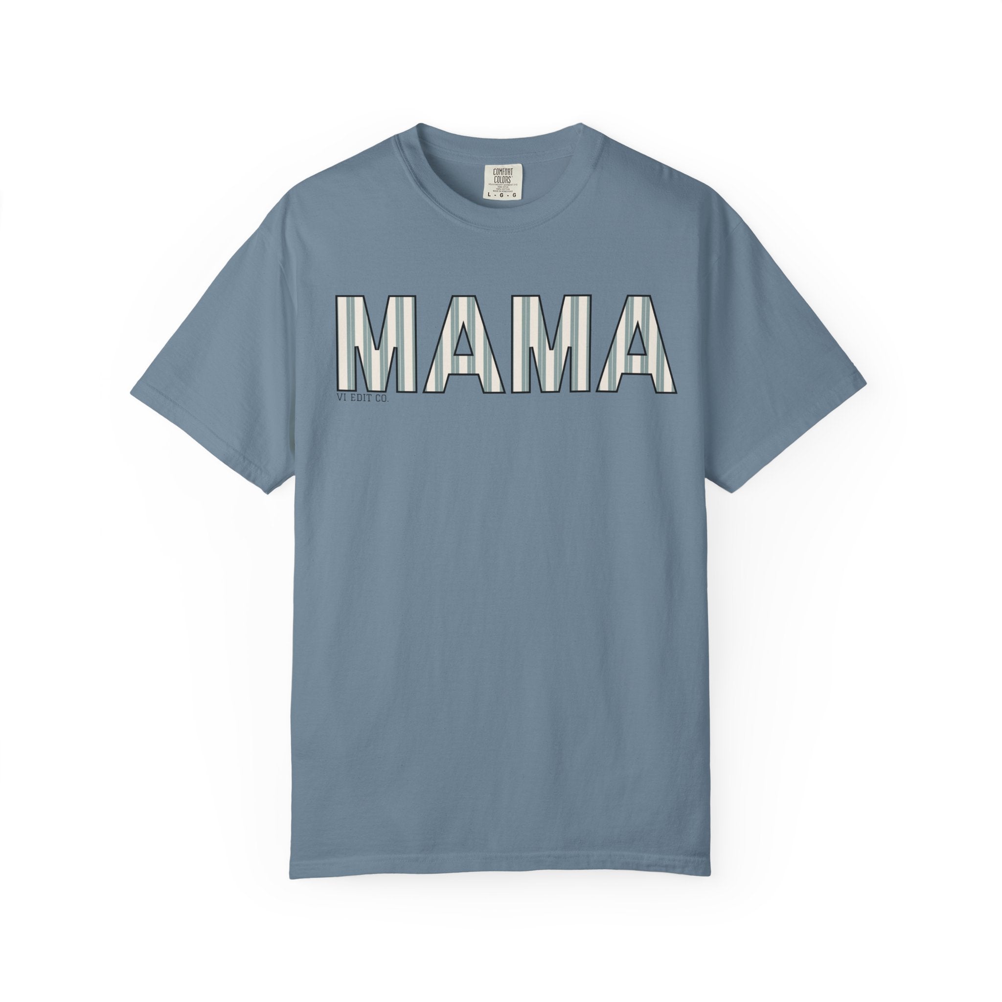 MAMA block letters T-Shirt | Retro Outline Typography, Mother's Day