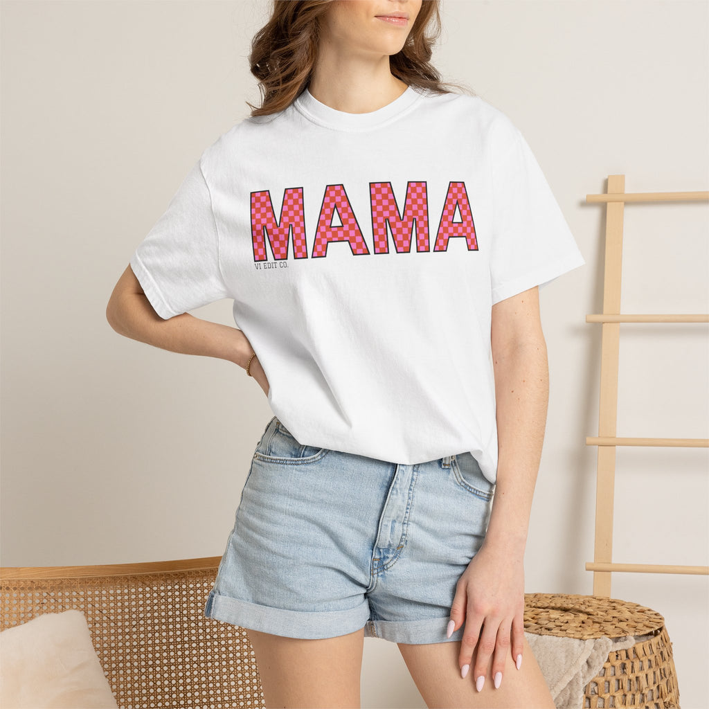 MAMA floral applique T-shirt | Mama graphic tee