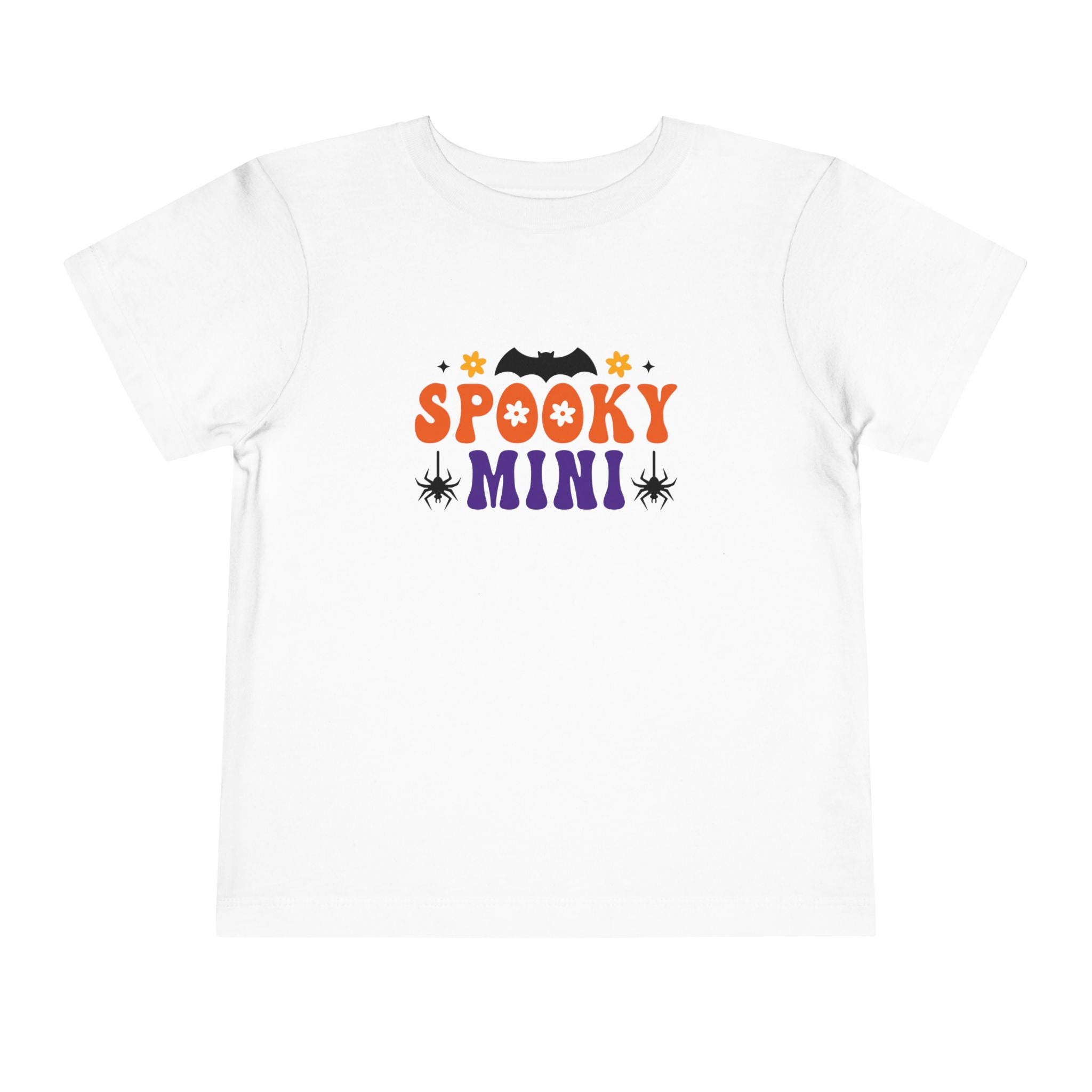 Spooky Mini Toddler Tee — Halloween Bat & Spider Kids Shirt
