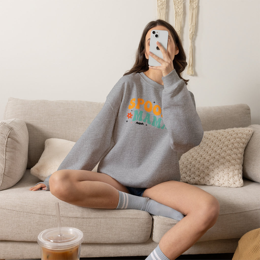 Spooky Mama Sweatshirt — Halloween Mom Crewneck