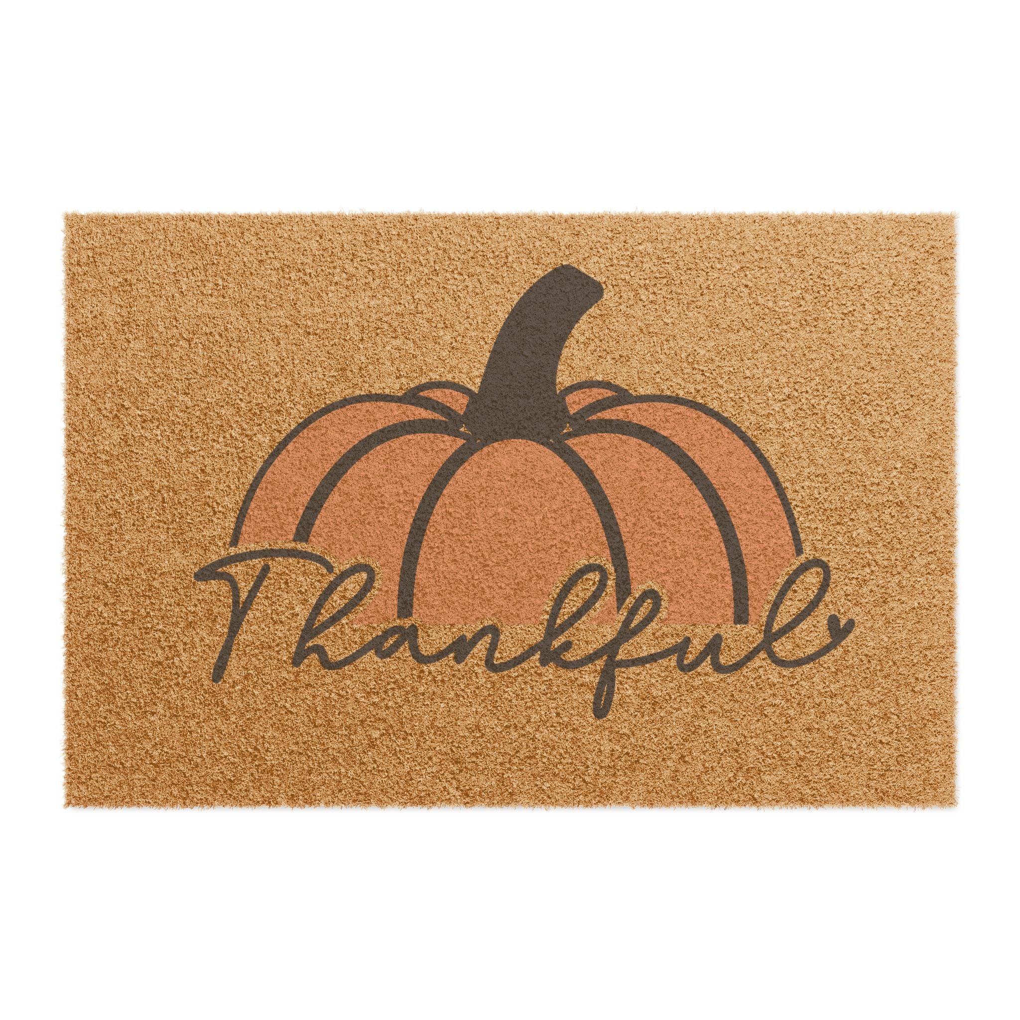 Thankful Pumpkin Welcome Mat