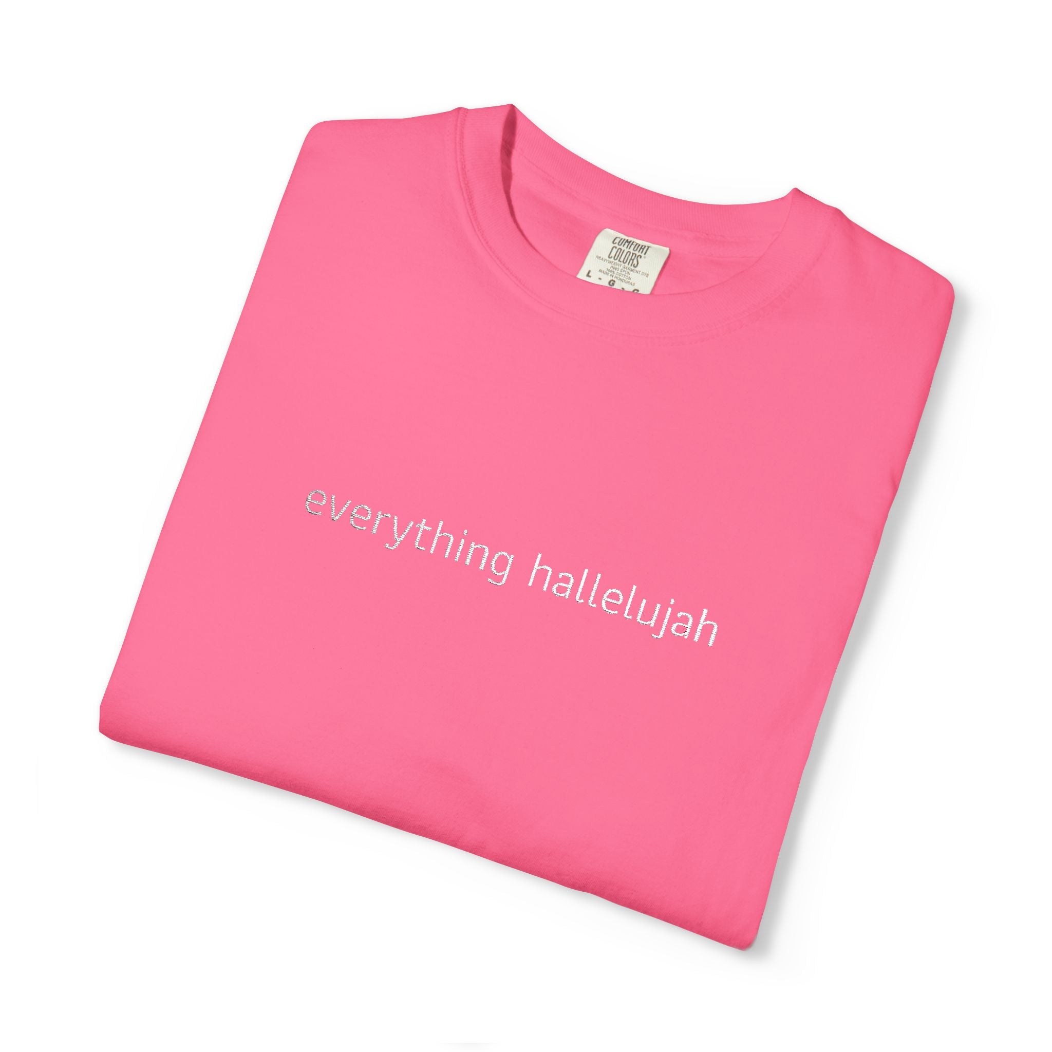 Everything Hallelujah embroidered T-shirt | religious typography, gospel