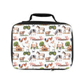 Farm Animals Lunch Bag — Cute Tractor, Cow, Pig & Chicken Pattern