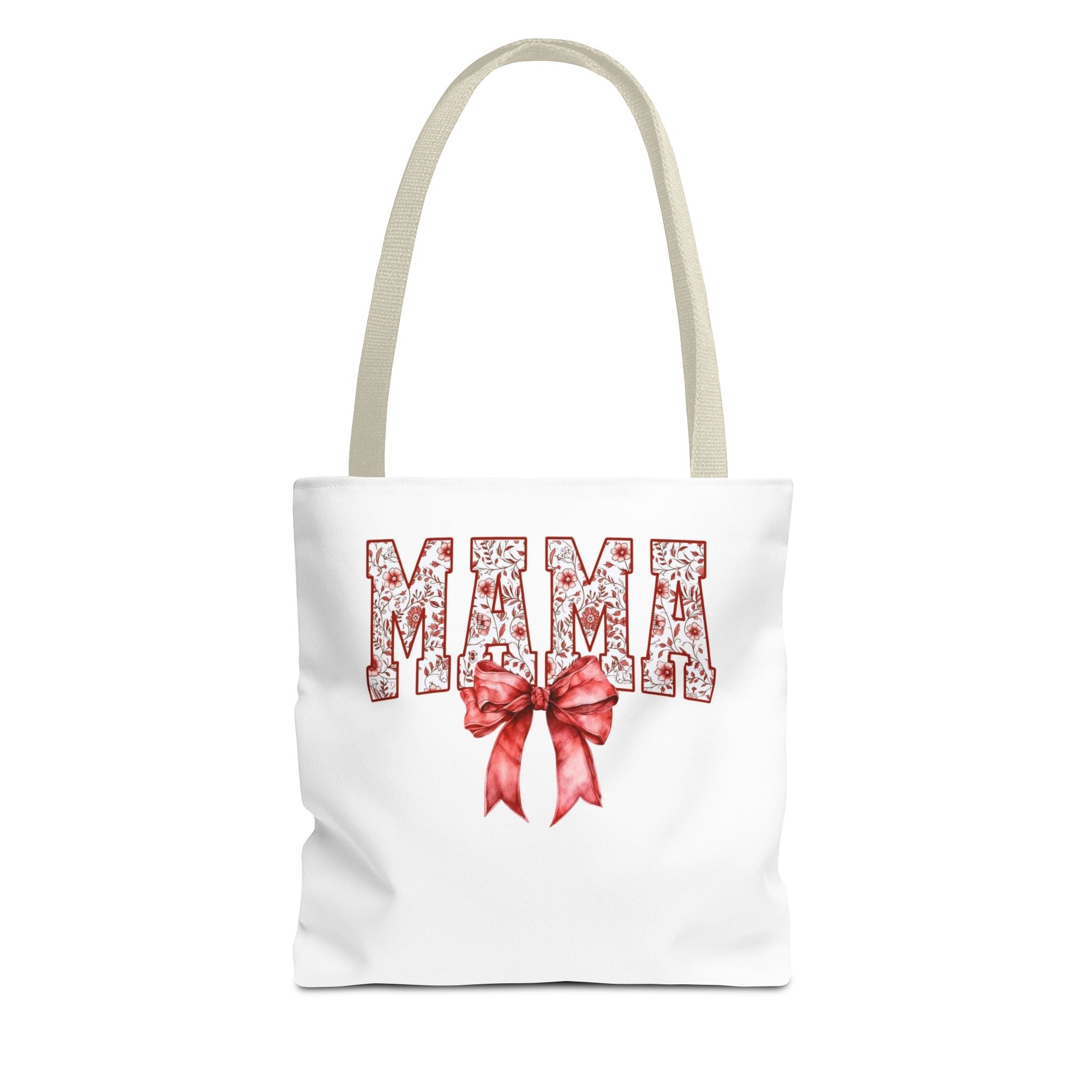 Mama Floral Bow Tote Bag – Mother's Day Gift Cotton Shopper