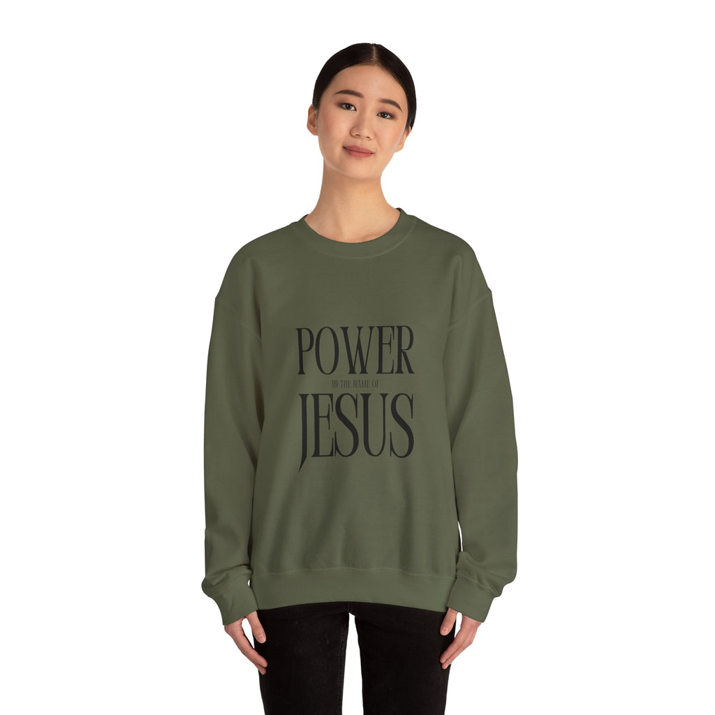 Power Jesus typography sweatshirt | Faith Christian crewneck