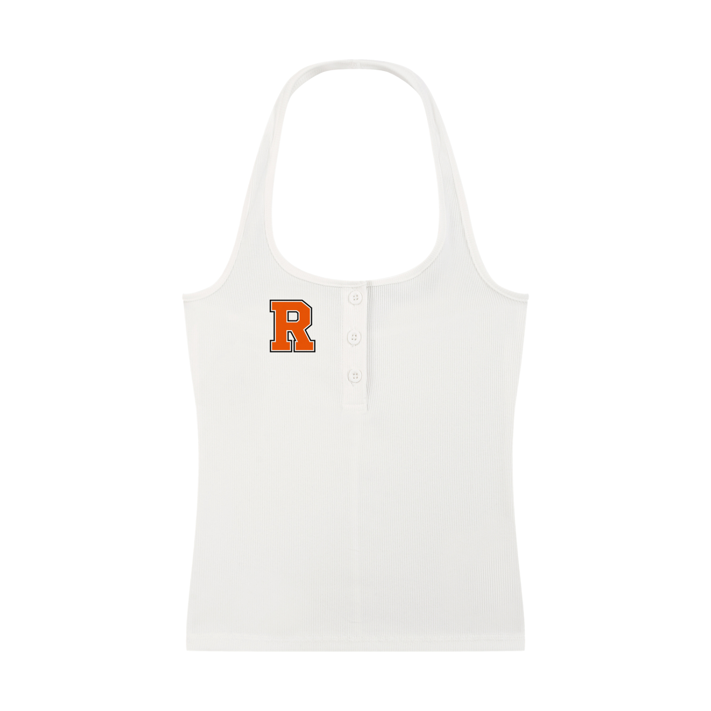 Women's Ribbed Henley Tank Top