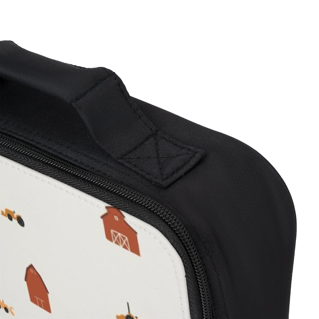 Farmhouse Barn & Tractor Lunch Bag — Kids’ Cute Farm Pattern Insulated Lunchbox