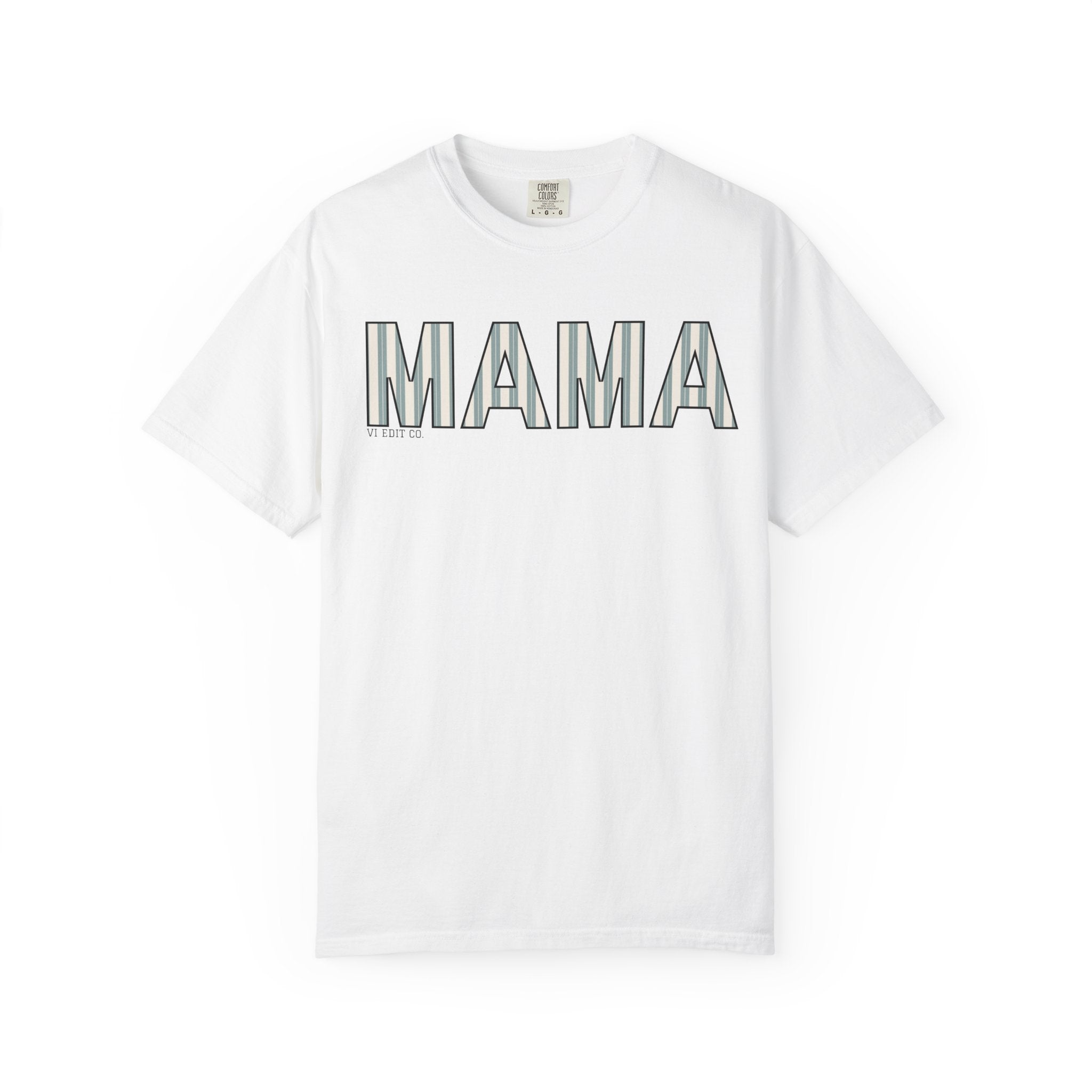 MAMA block letters T-Shirt | Retro Outline Typography, Mother's Day