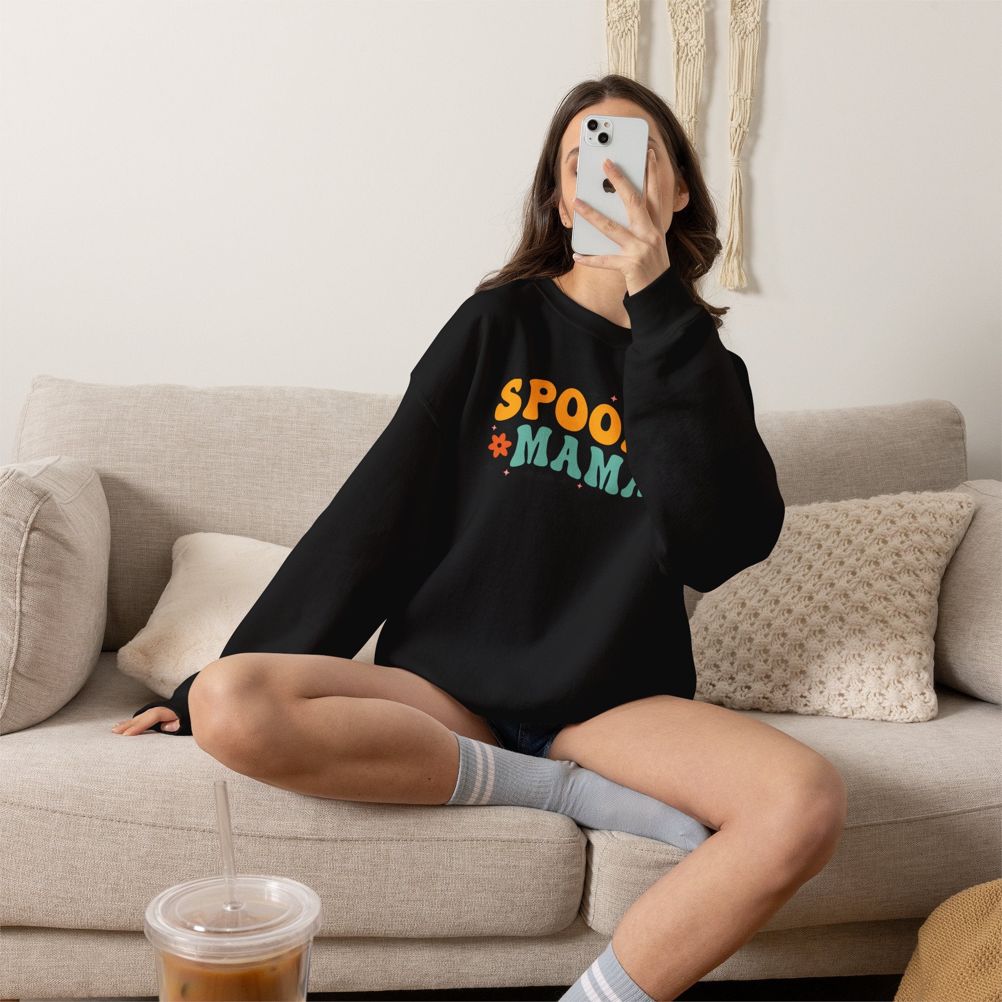 Spooky Mama Sweatshirt — Halloween Mom Crewneck