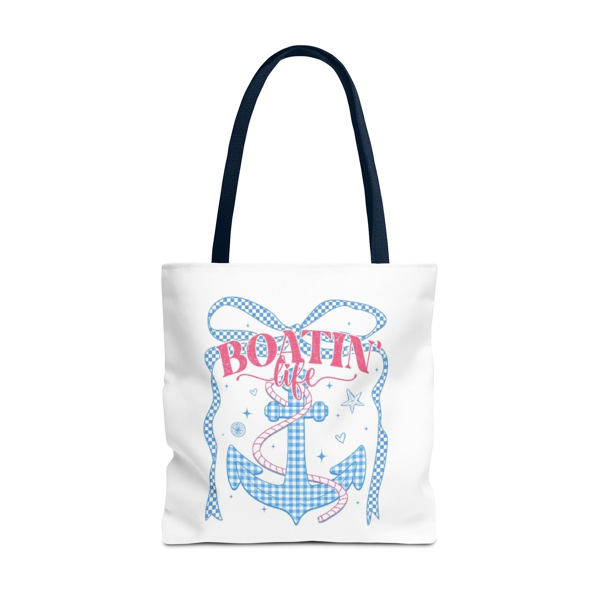 Nautical "Boatin' Life" Anchor Tote Bag — Summer Beach Tote