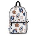 Kids' Space Rocket Backpack — Cute Planets & Moon Pattern School Bag