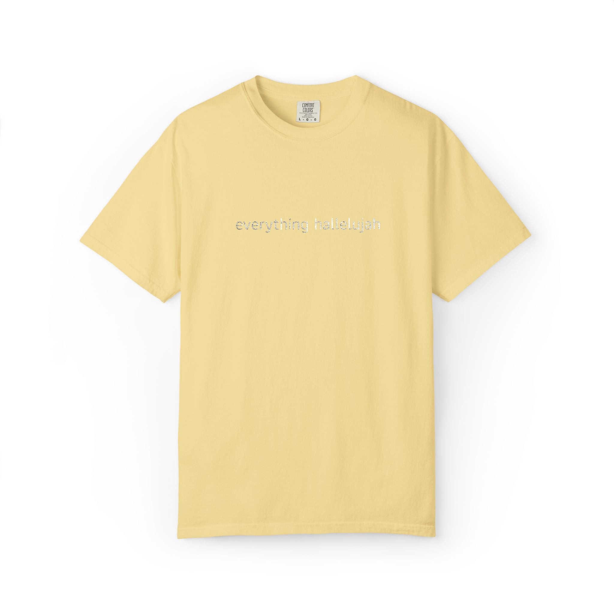 Everything Hallelujah embroidered T-shirt | religious typography, gospel