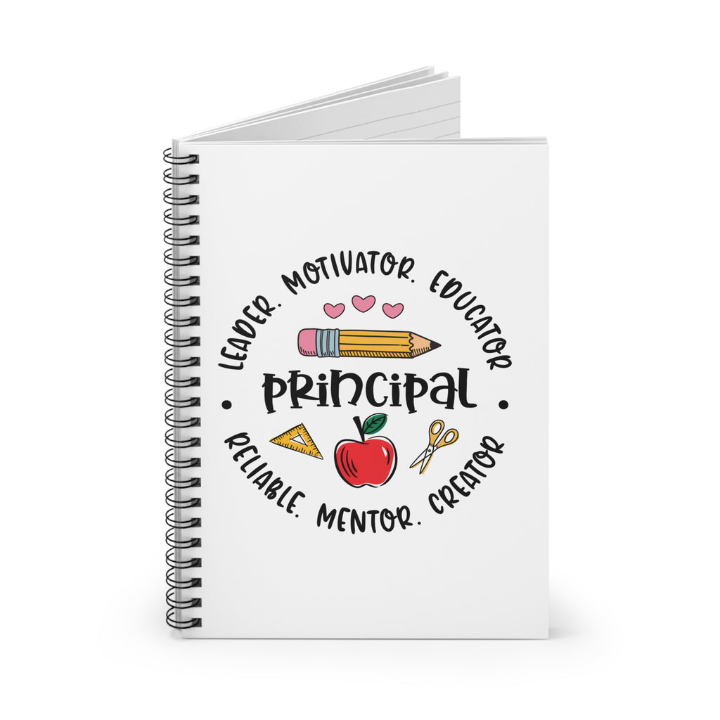 Principal Appreciation Notebook — Leader • Mentor • Educator Spiral Journal