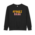 Toddler Sweatshirt — "Spooky Babe" Halloween Ghost Graphic