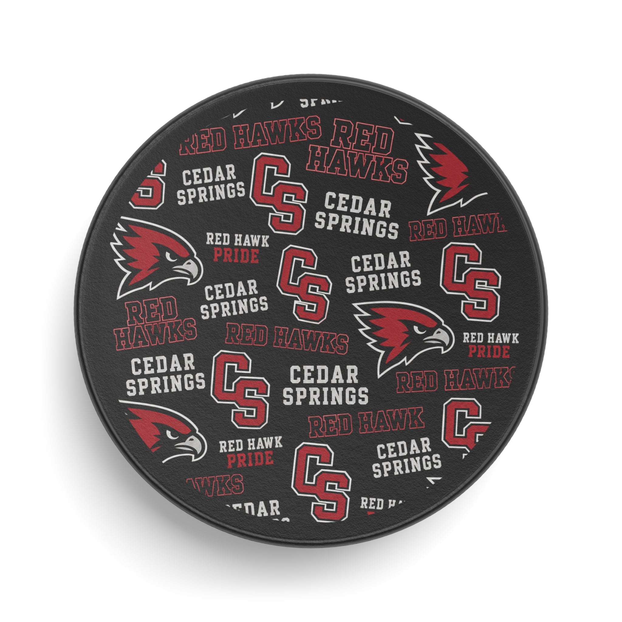 Cedar Springs Red Hawks Hockey Puck