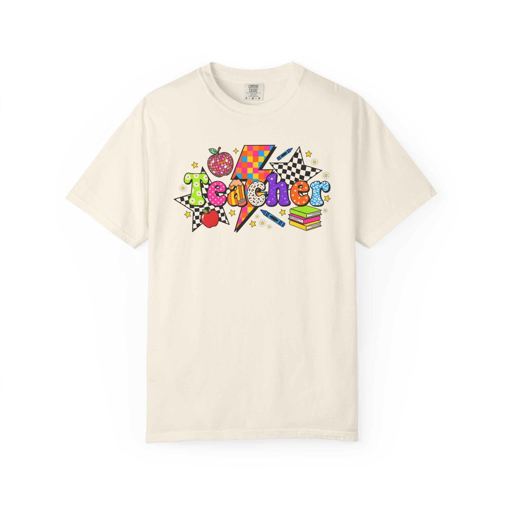 Teacher Pop Art T‑Shirt — Colorful Back-to-School Teacher Gift