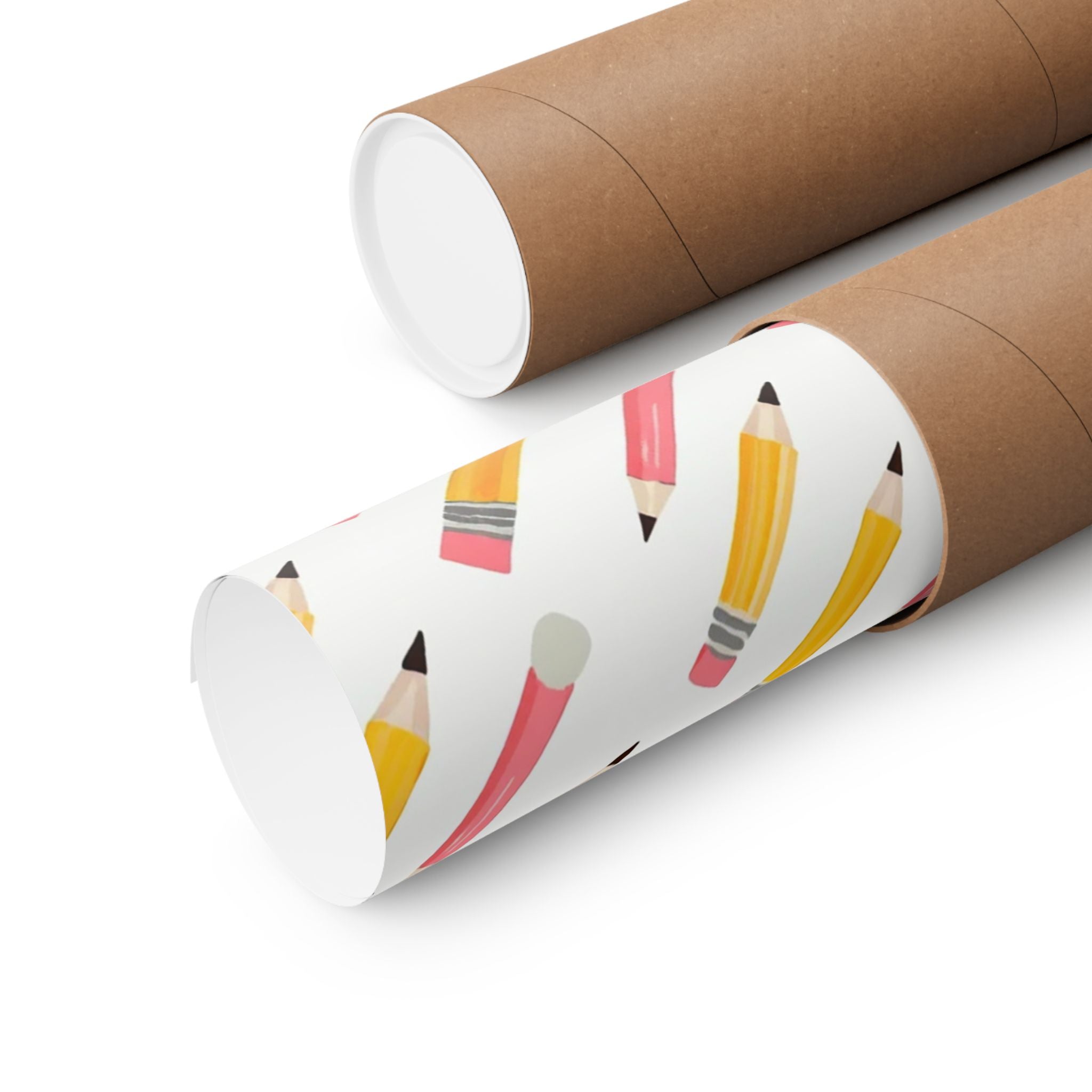 Pencil Pattern Matte Poster — Back-to-School Classroom Art Print