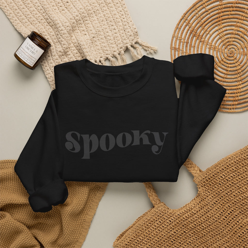 Spooky Crewneck Sweatshirt — Minimal Halloween Pullover